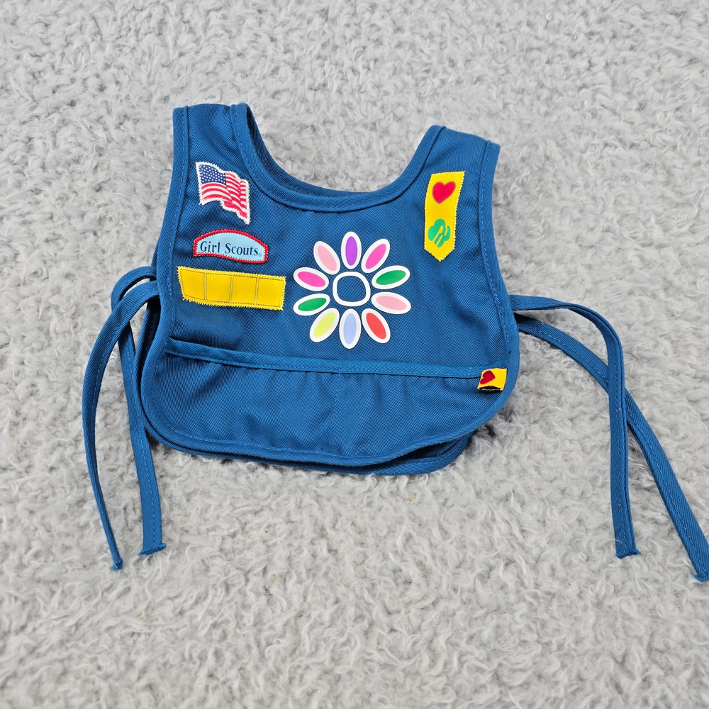 Build-A-Bear Workshop Girl Scouts Daisy Uniform Blue Vest Badges Plush Clothing